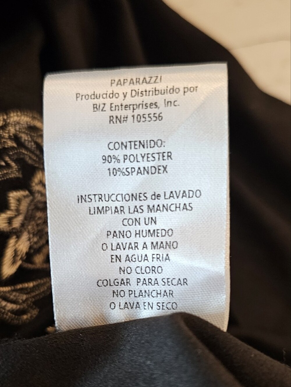 Aziza Black Embroidered Suede Duster Waterfall Jacket Women's Large & X-Large - Picture 6 of 13